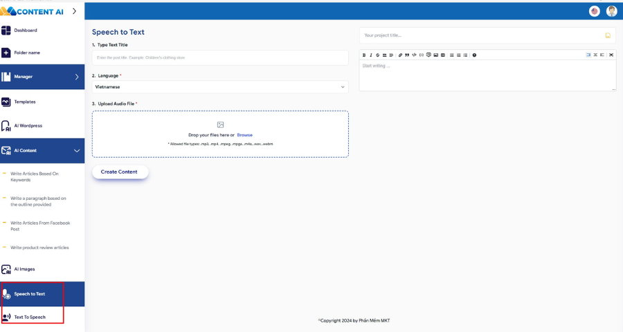 Integration with ChatGPT Prompt Content AI Software
