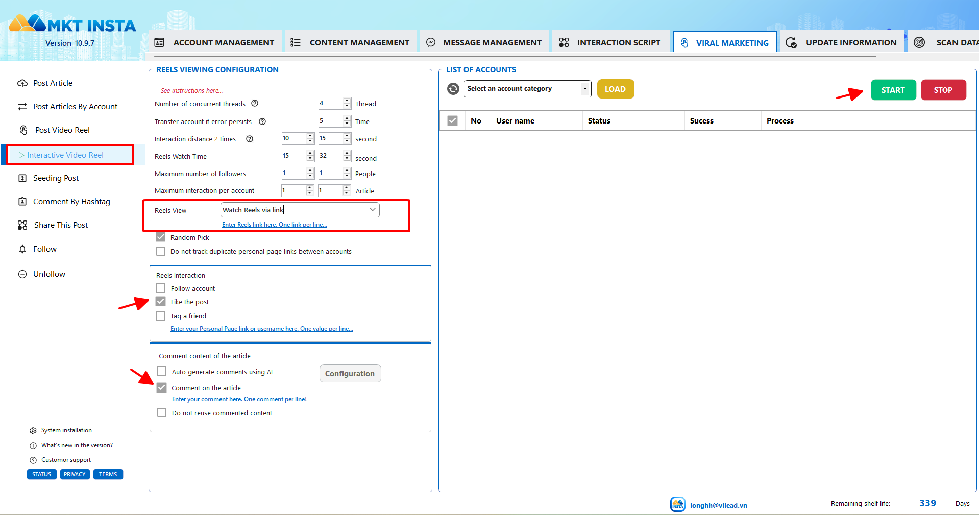 Automatically Interactive Instagram Reels.